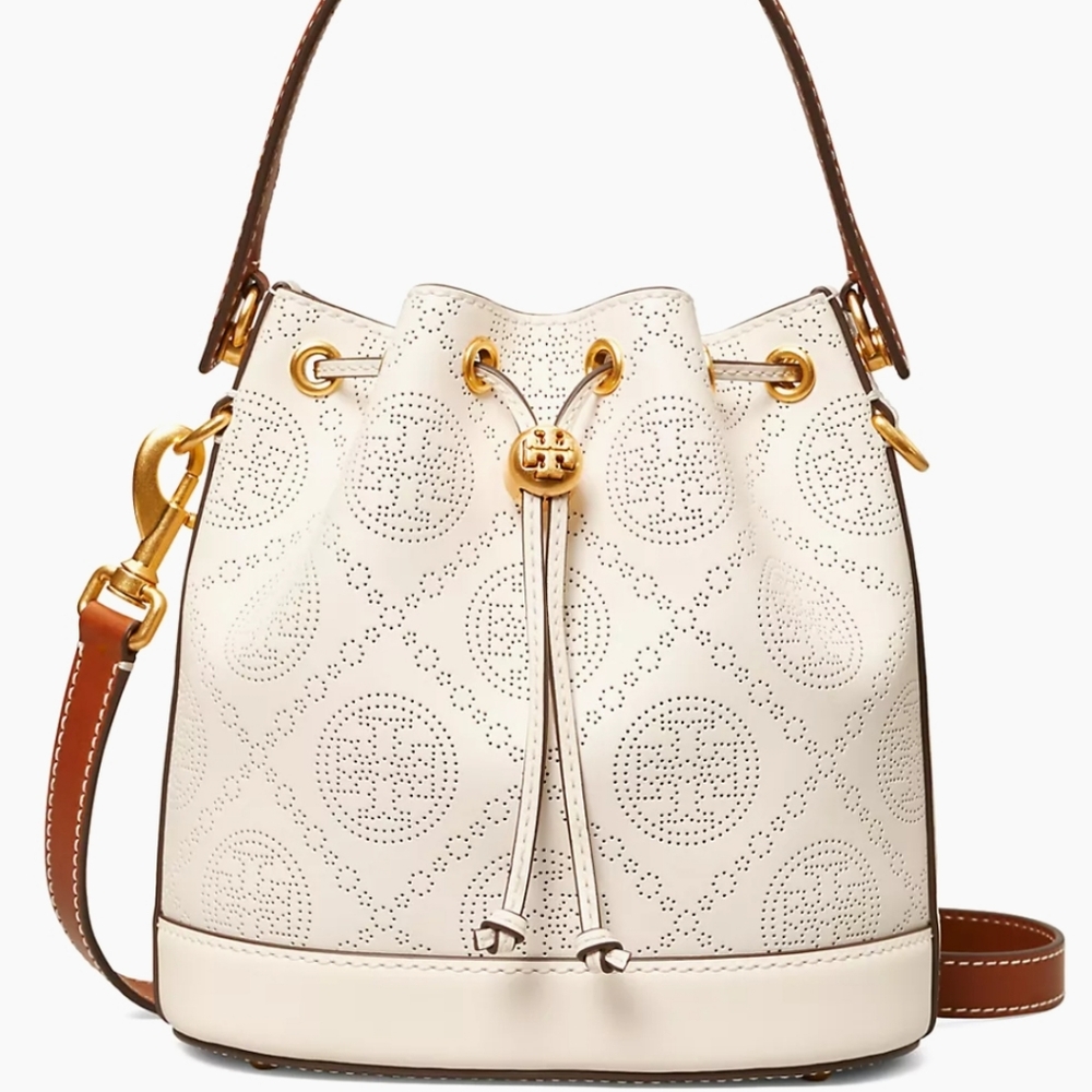 New Tory burch T Perforated bucket bag